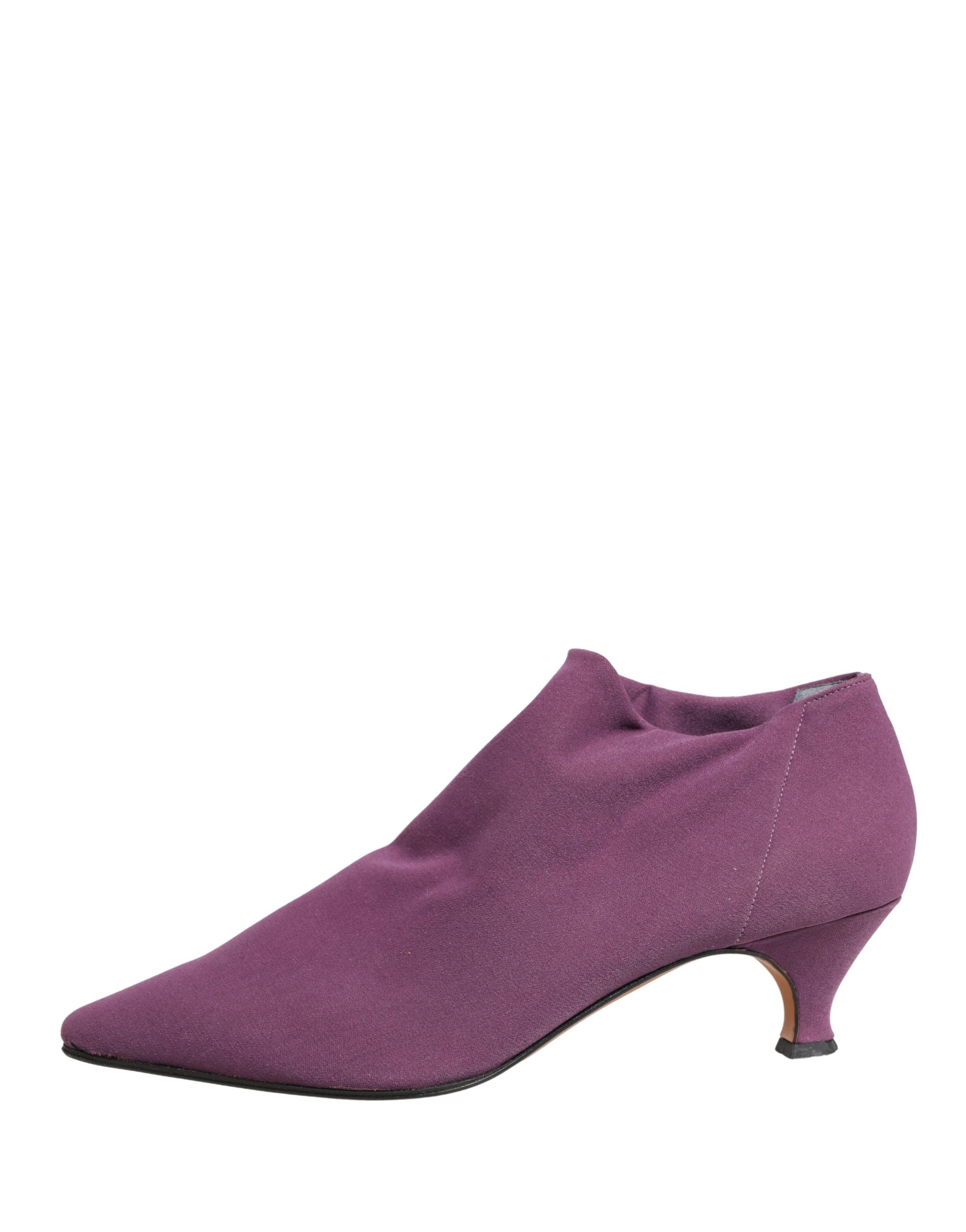 Shoes Purple Suede Ankle Boots Shoes - ventzia