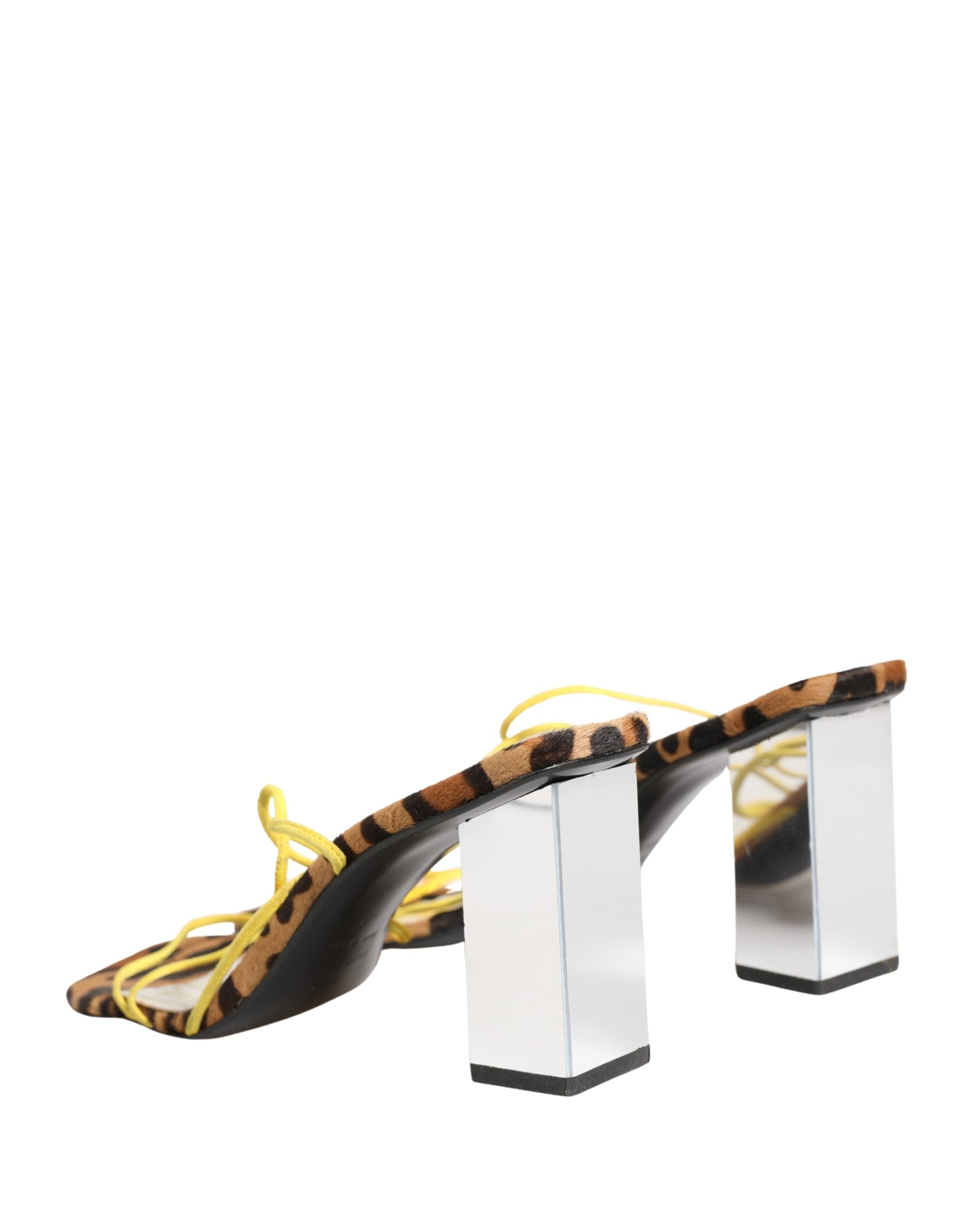 Multicolor Leather Block Heels Sandals Shoes - ventzia