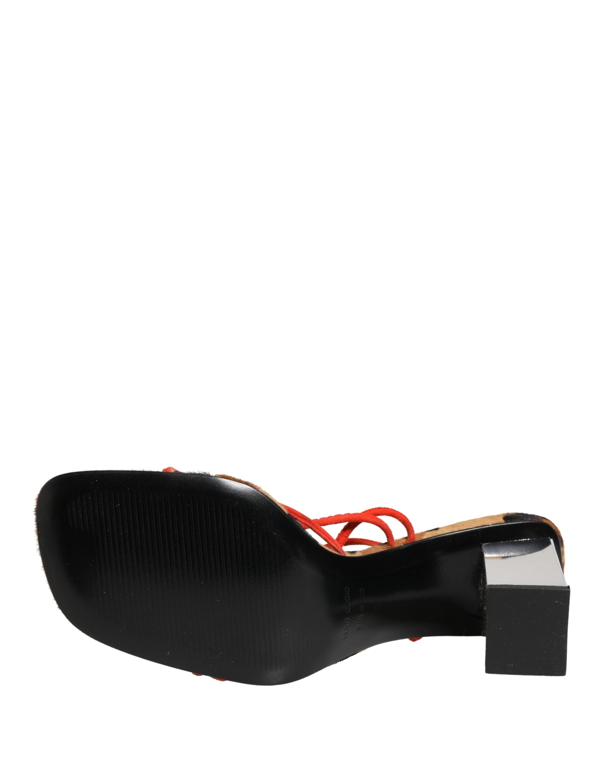 Multicolor Leather Block Heels Sandals Shoes - ventzia