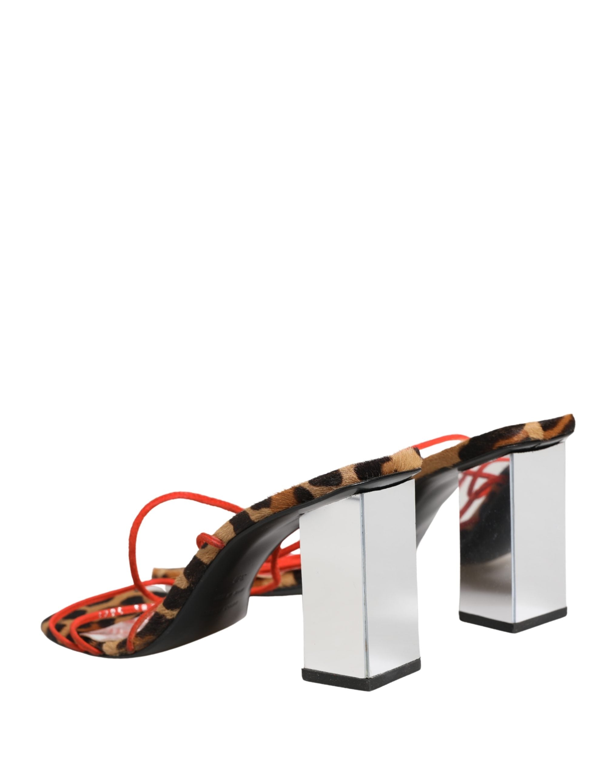 Multicolor Leather Block Heels Sandals Shoes - ventzia
