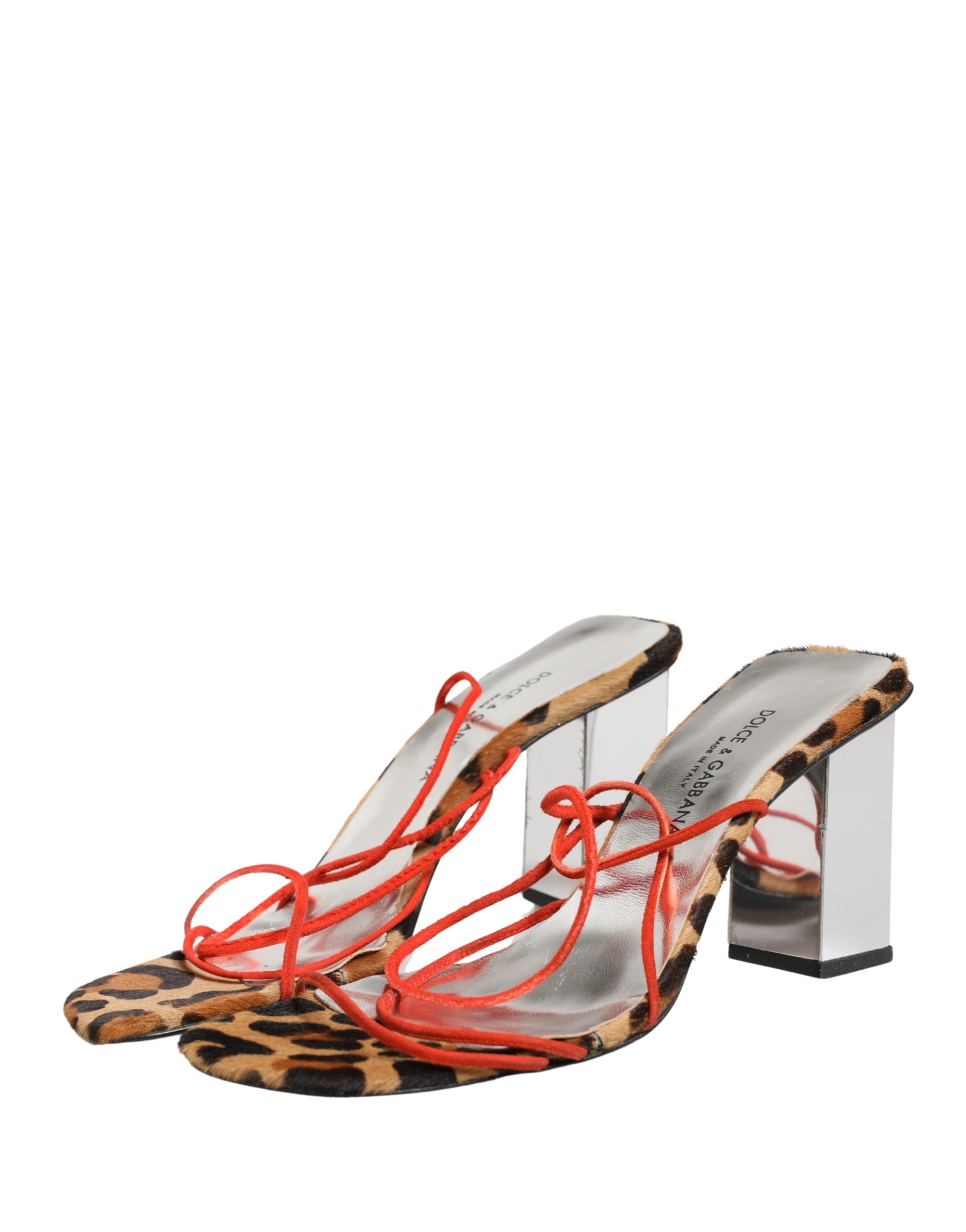 Multicolor Leather Block Heels Sandals Shoes - ventzia