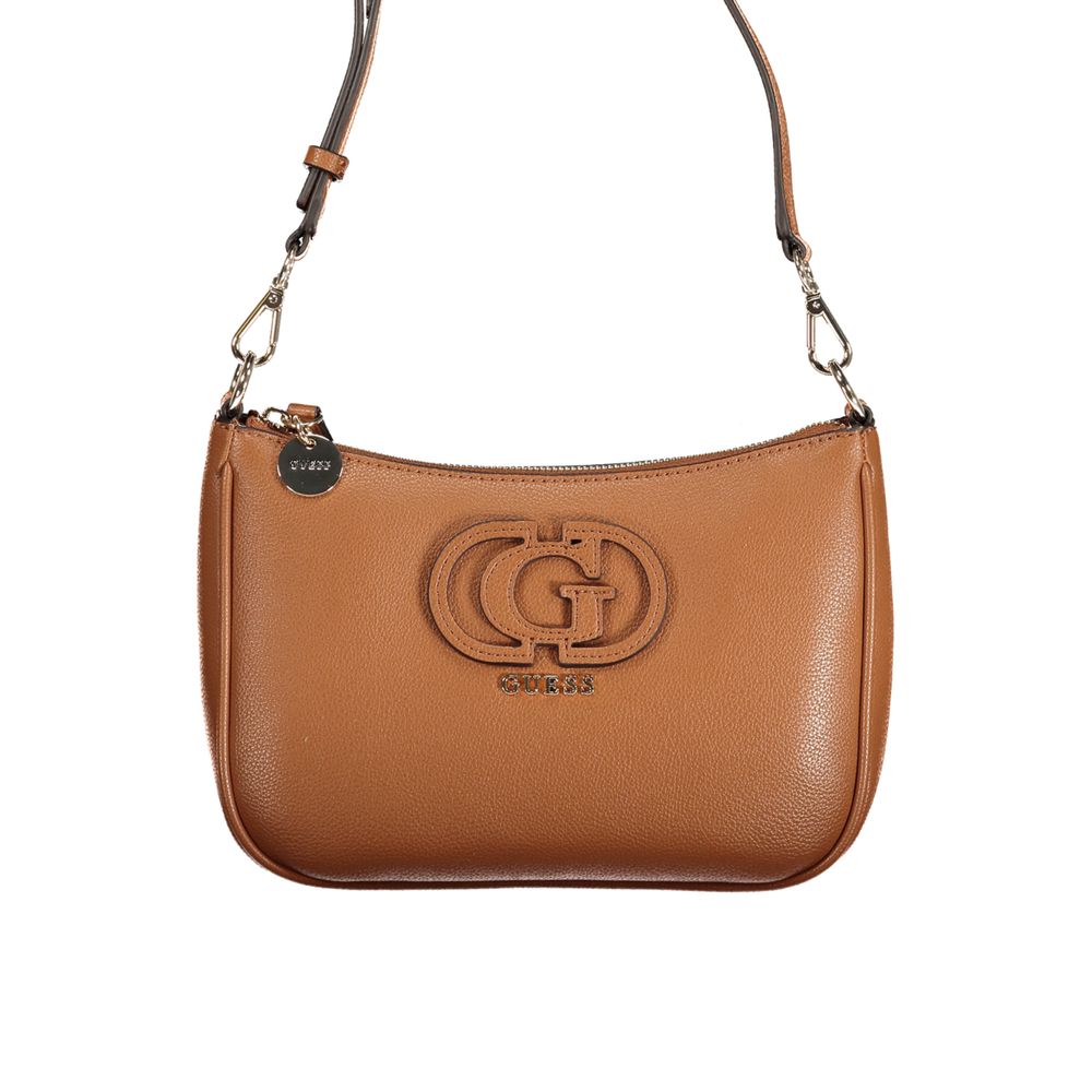 Marrone Polyurethane Women Handbag - ventzia