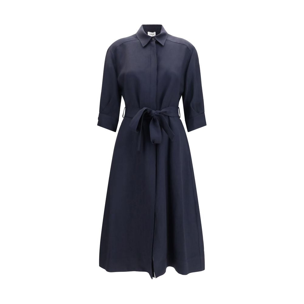 Blue Viscose Casual Dress - ventzia