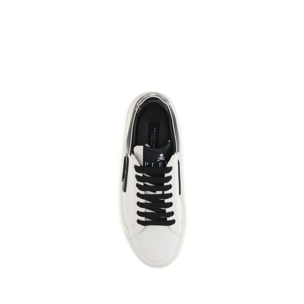 White Calf Leather Bos Taurus Low Top Sneakers - ventzia