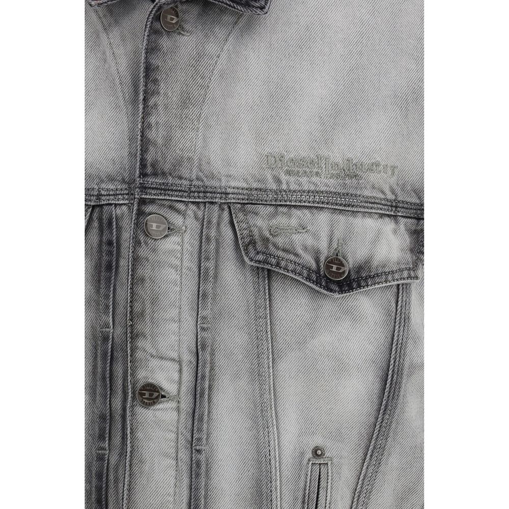 Gray Cotton Denim Jacket - ventzia