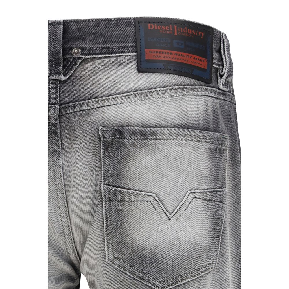 Gray Cotton Bootcut Jeans - ventzia