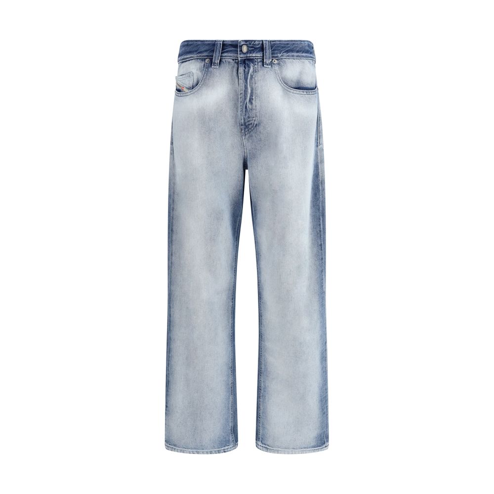 Blue Cotton Bootcut Jeans - ventzia