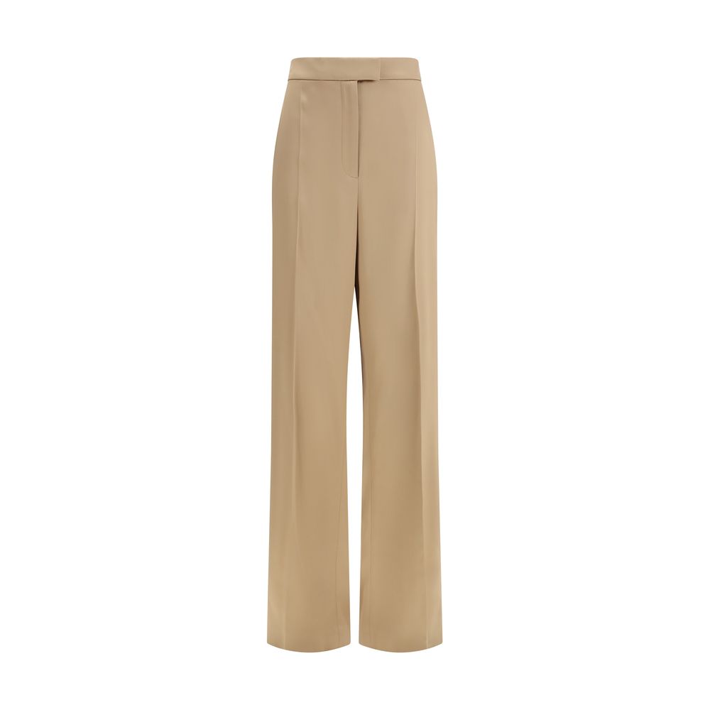Beige Silk Dress Pants - ventzia