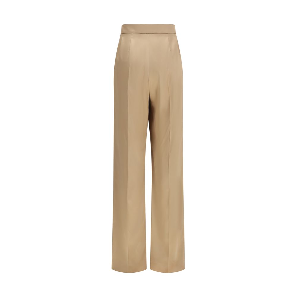 Beige Silk Dress Pants - ventzia