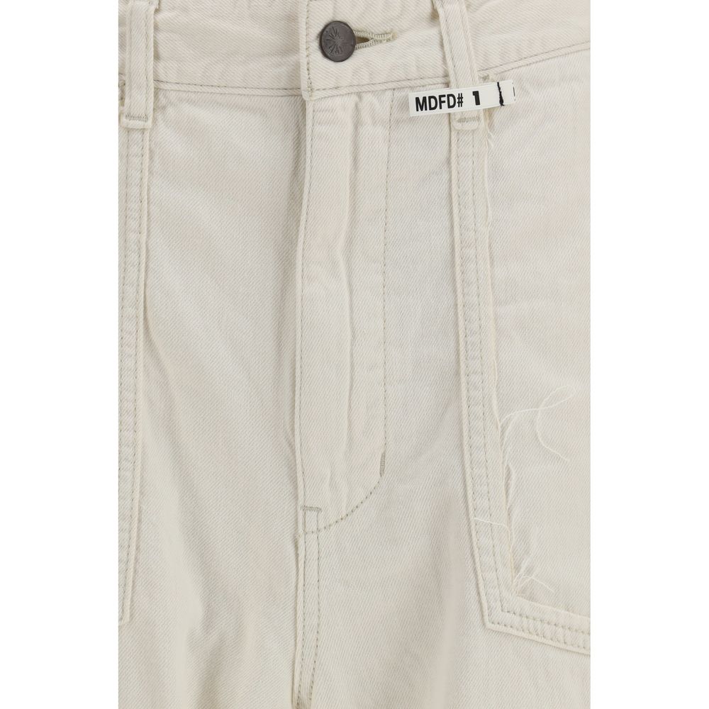 White Cotton Casual Pants - ventzia