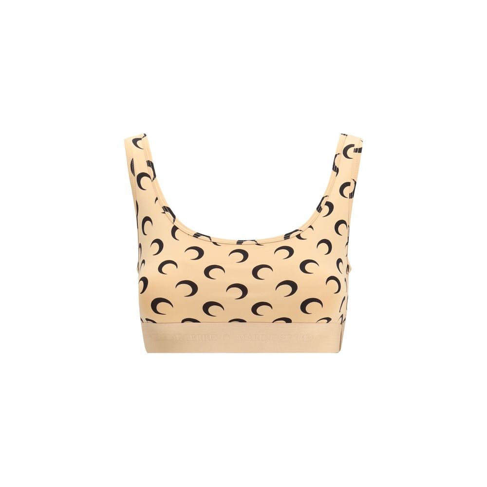 Beige Polyamide Sport Bra