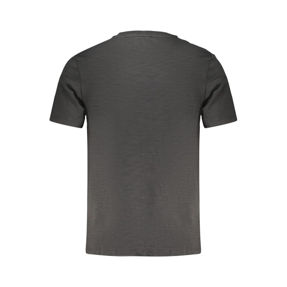 Black Cotton Mens T-Shirt - ventzia