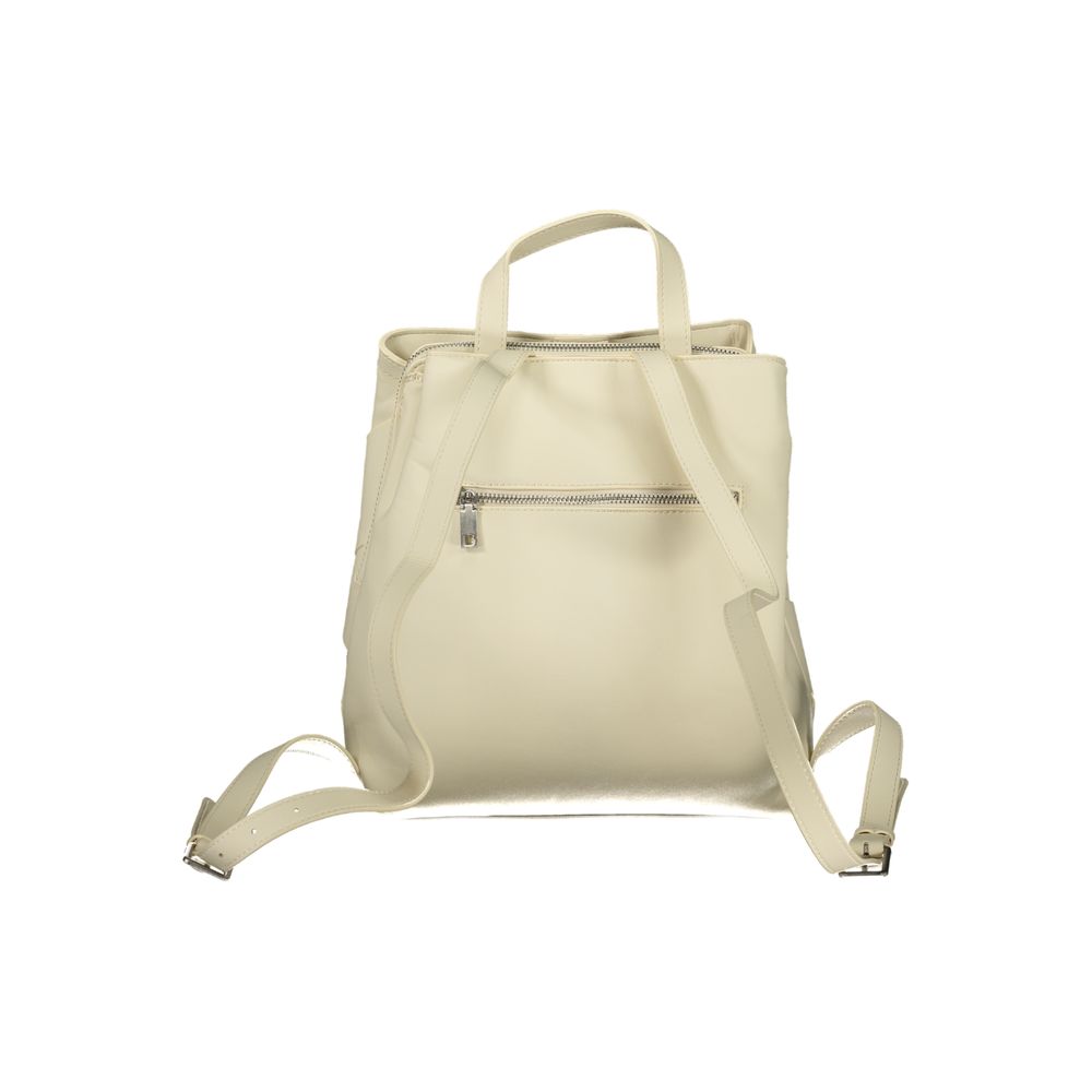 Bianco Poliuretano Female Mini Backpack - ventzia