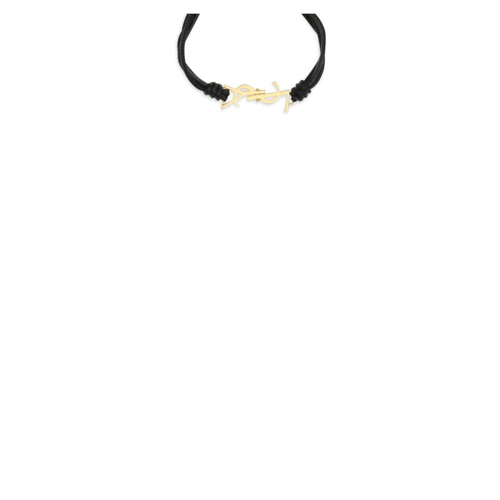 Black Calf Leather Bos Taurus Bracelet - ventzia