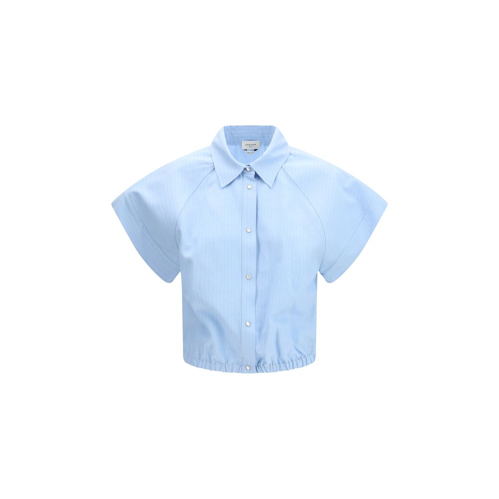 Blue Viscose Shortsleeve Shirt - ventzia