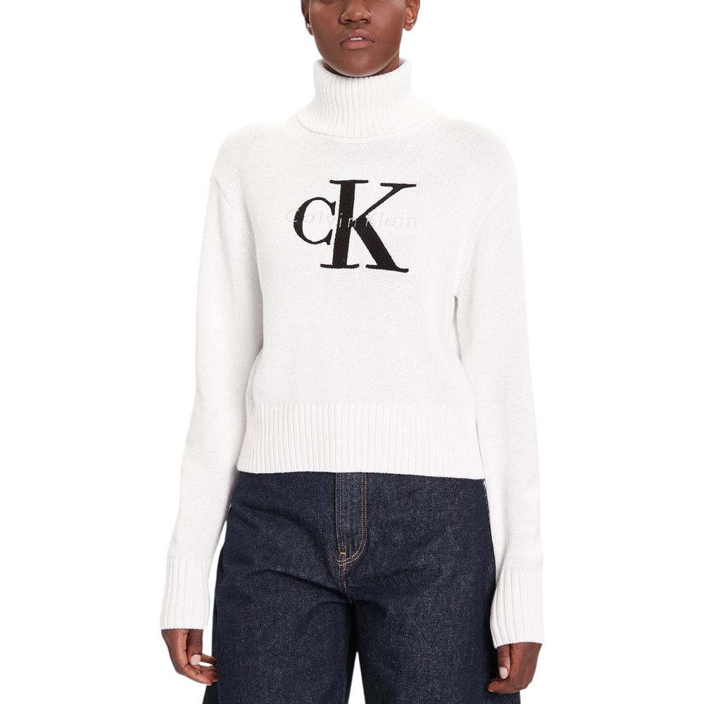 White Cotton Turtleneck - ventzia