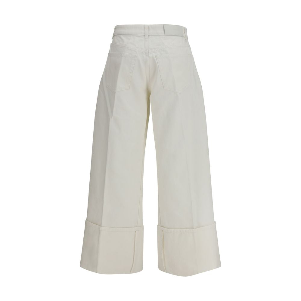White Cotton Jeans Denim - ventzia