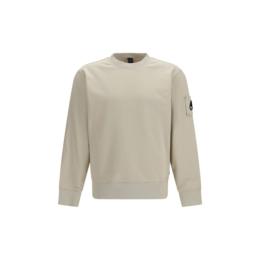 Beige Cotton Sweatshirt - ventzia
