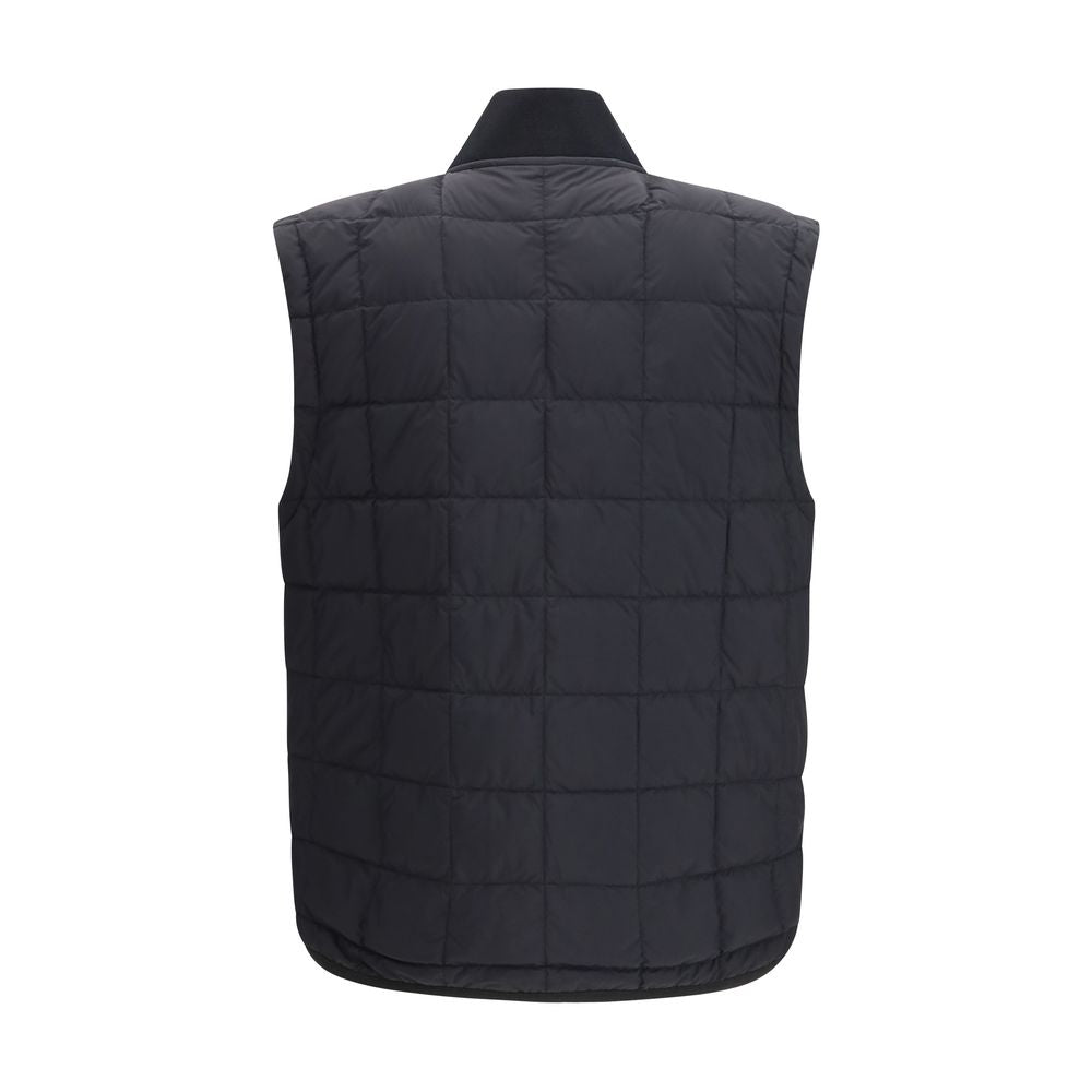 Black Nylon Sleveless Jacket - ventzia