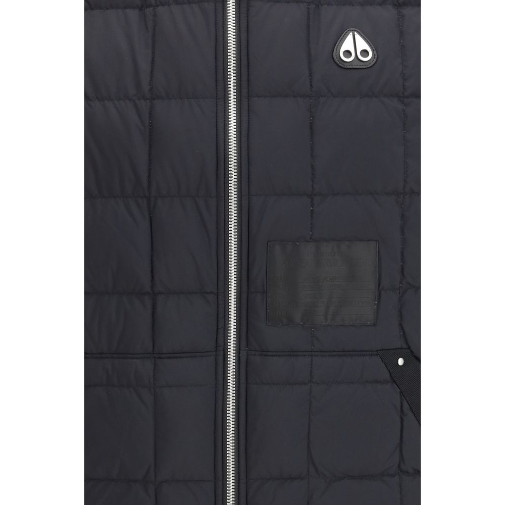 Black Nylon Sleveless Jacket - ventzia