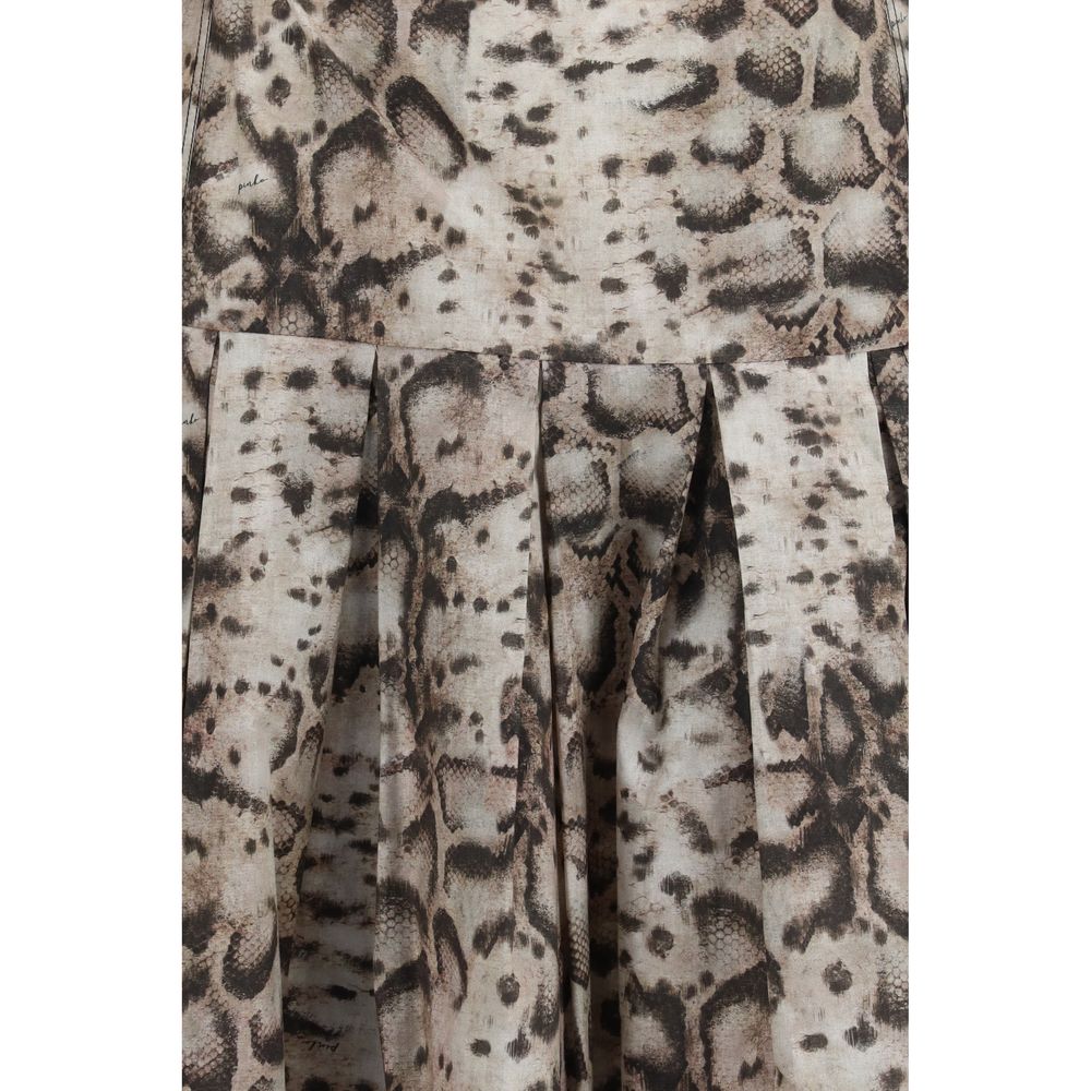 Multicolor Cotton Casual Dress - ventzia