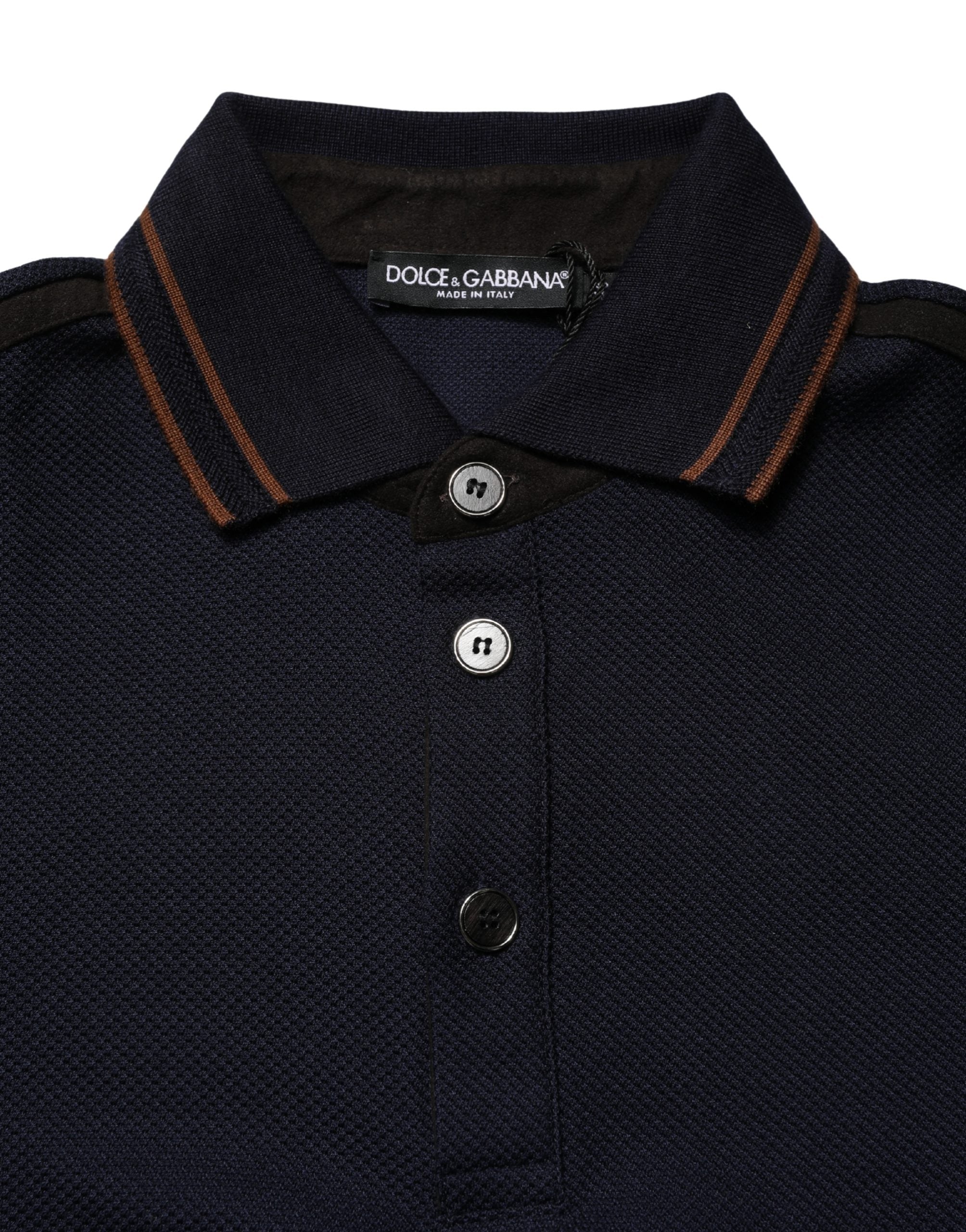 Dark Blue Silk Short Sleeve Men Polo T-shirt - ventzia