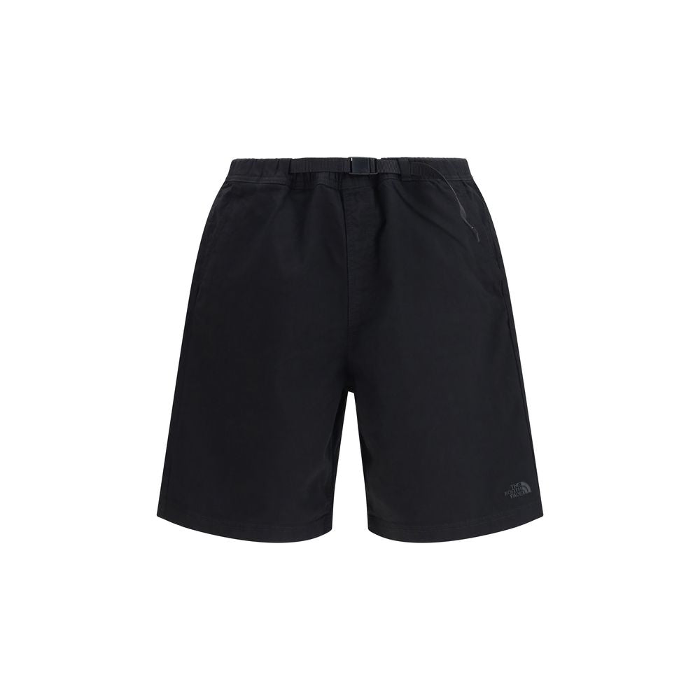 Black Cotton Bermuda Shorts - ventzia