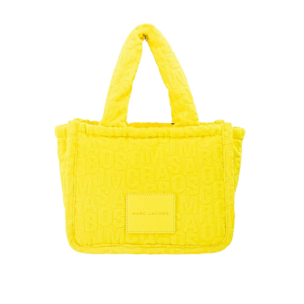Marc Jacobs The Monogram Terry Tote Small Golden Kiwi Shoulder Bag Purse - ventzia
