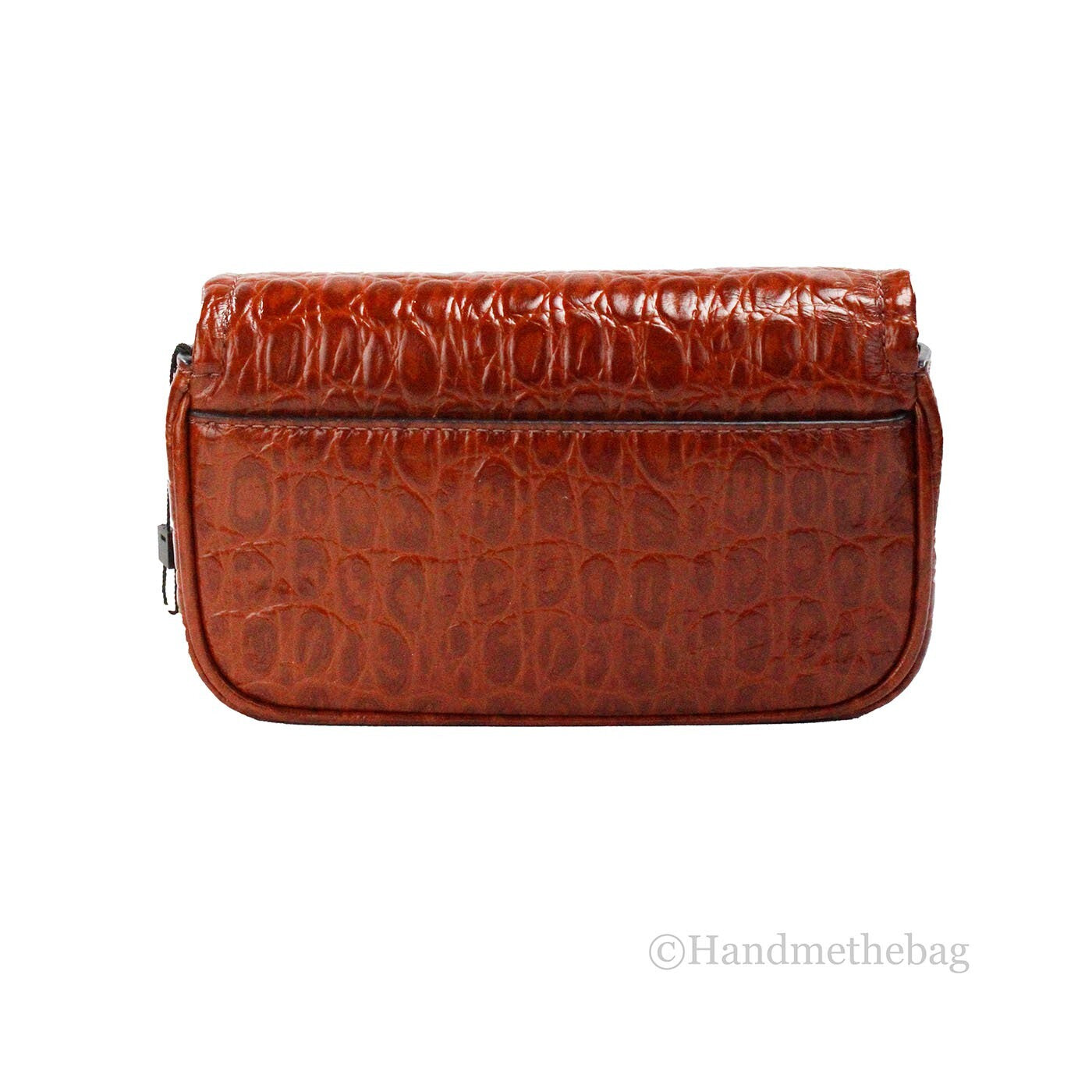 Marc Jacobs The Mini Shoulder Bag Spice Brown Embossed Leather Crossbody Bag - ventzia