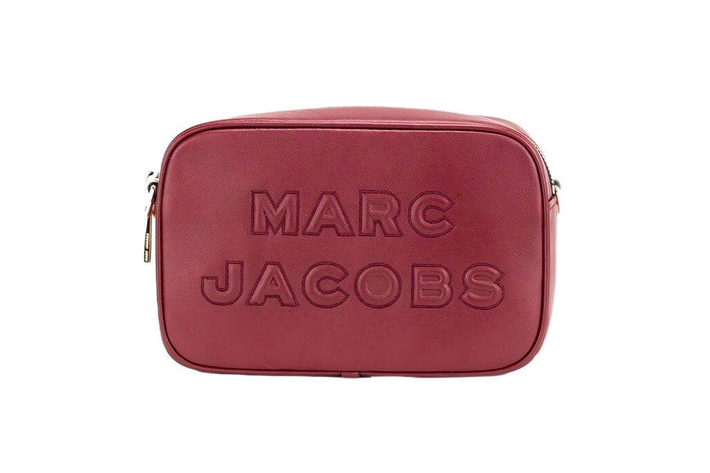 Marc Jacobs Flash Pomegranate Smooth Leather Embossed Camera Crossbody Bag Purse - ventzia