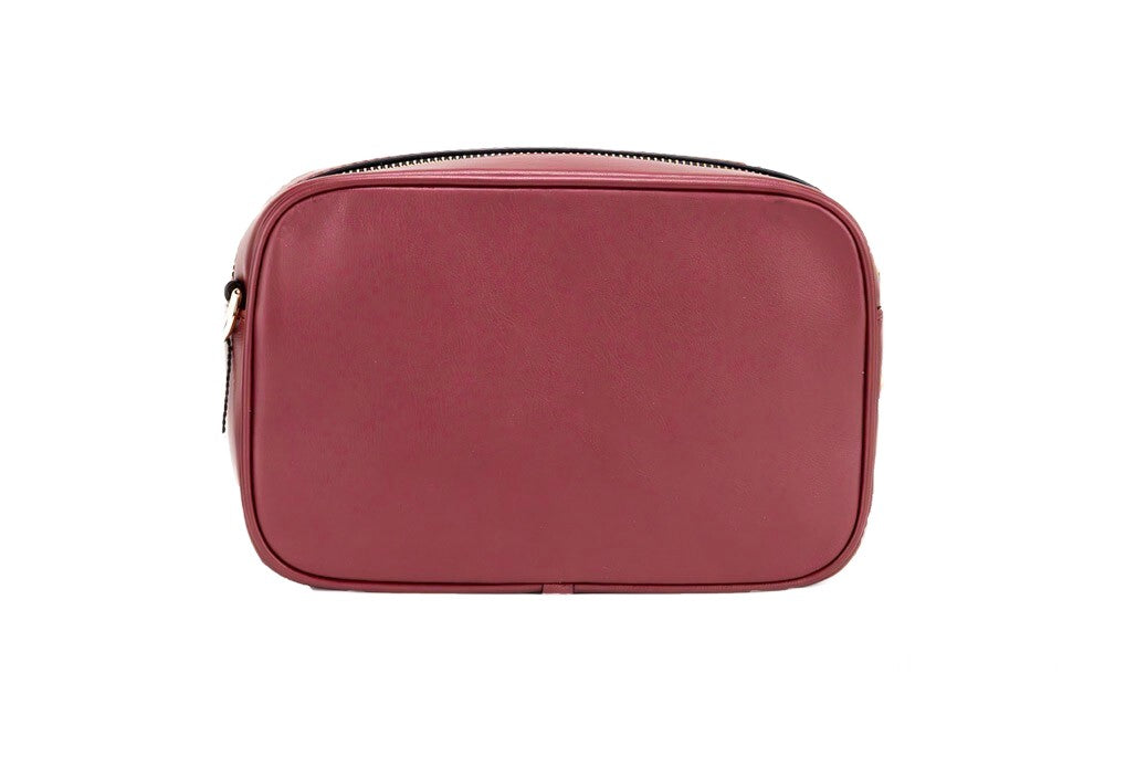 Marc Jacobs Flash Pomegranate Smooth Leather Embossed Camera Crossbody Bag Purse - ventzia