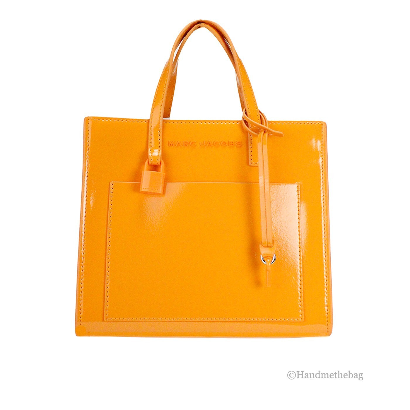 Marc Jacobs Mini Grind Scorched Patent Leather Crossbody Tote Bag Purse - ventzia