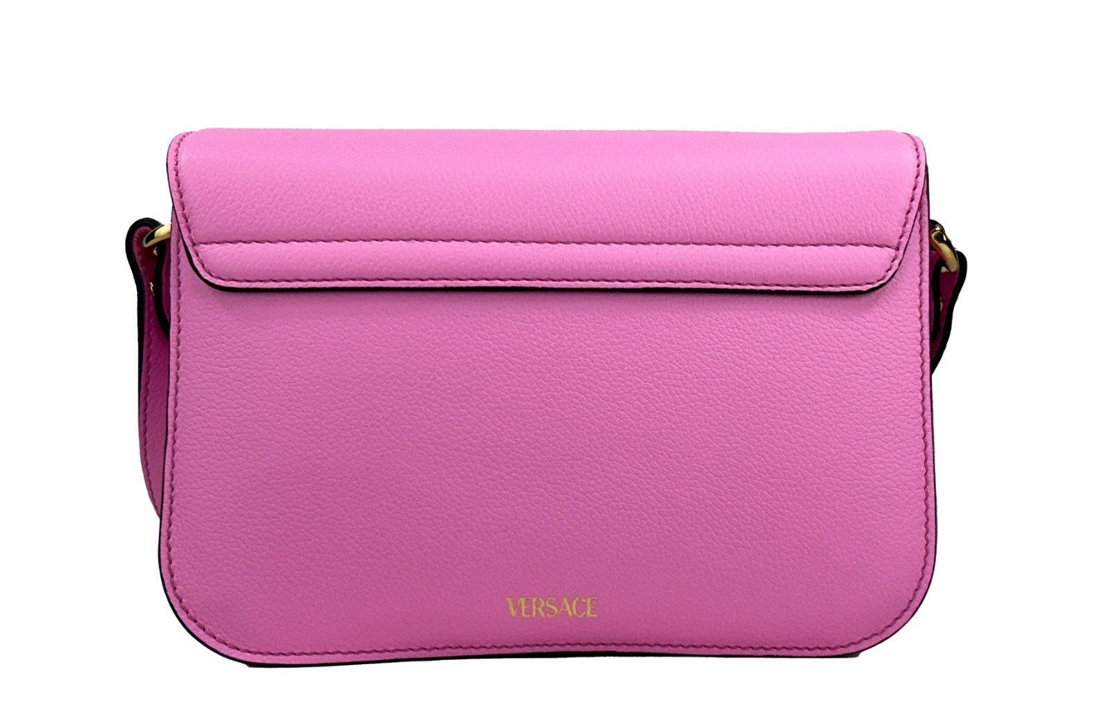 Versace La Medusa Pink Leather Shoulder Crossbody Bag Purse - ventzia