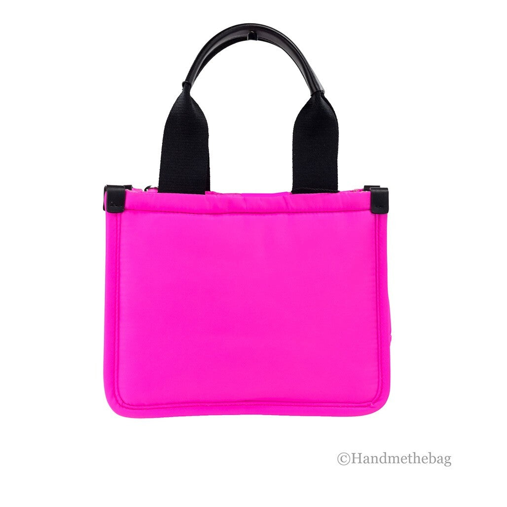 Marc Jacobs Small Neon Fuchsia Nylon Fabric Tote Convertible Bag Purse - ventzia