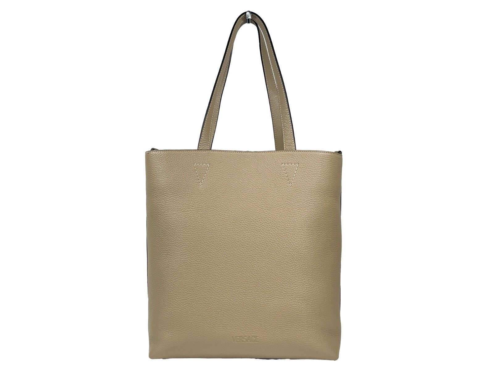 Versace Medusa Large Leather Tote Bag With Pouch - ventzia