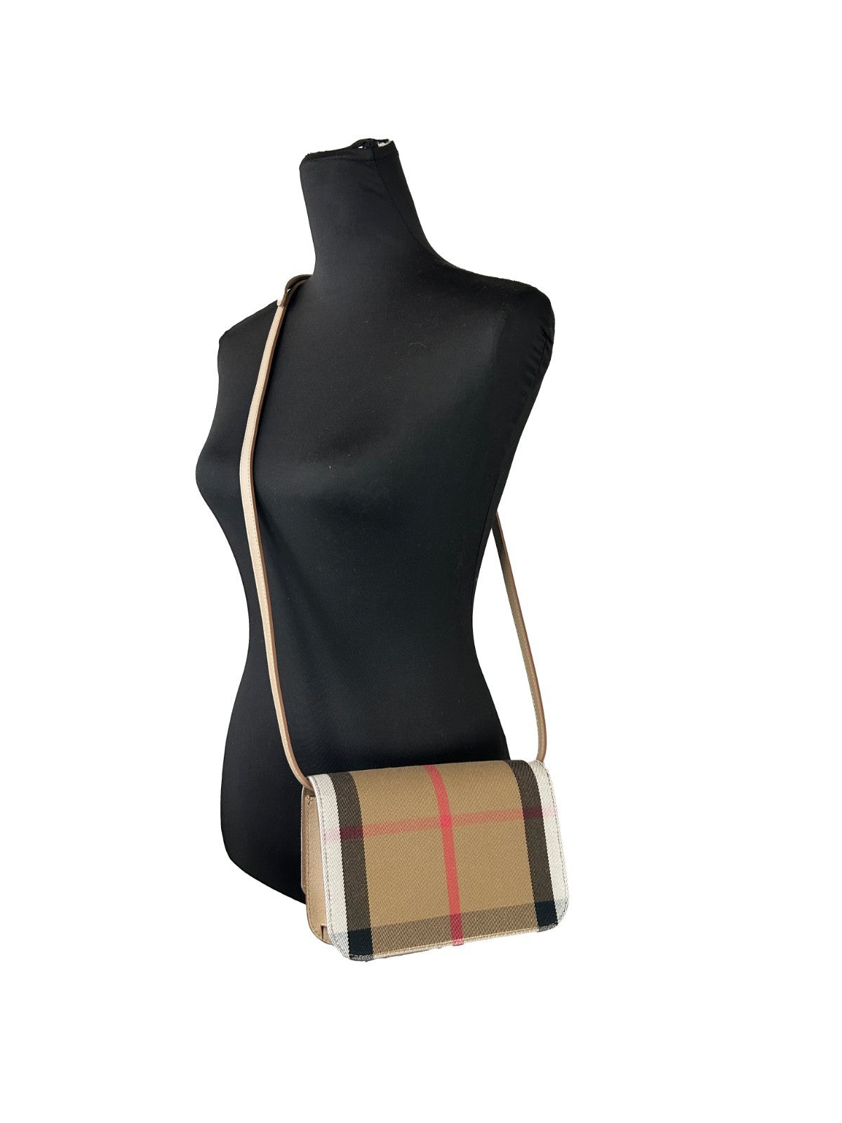 Burberry Small Leather Madison Crossbody Check Bag - ventzia