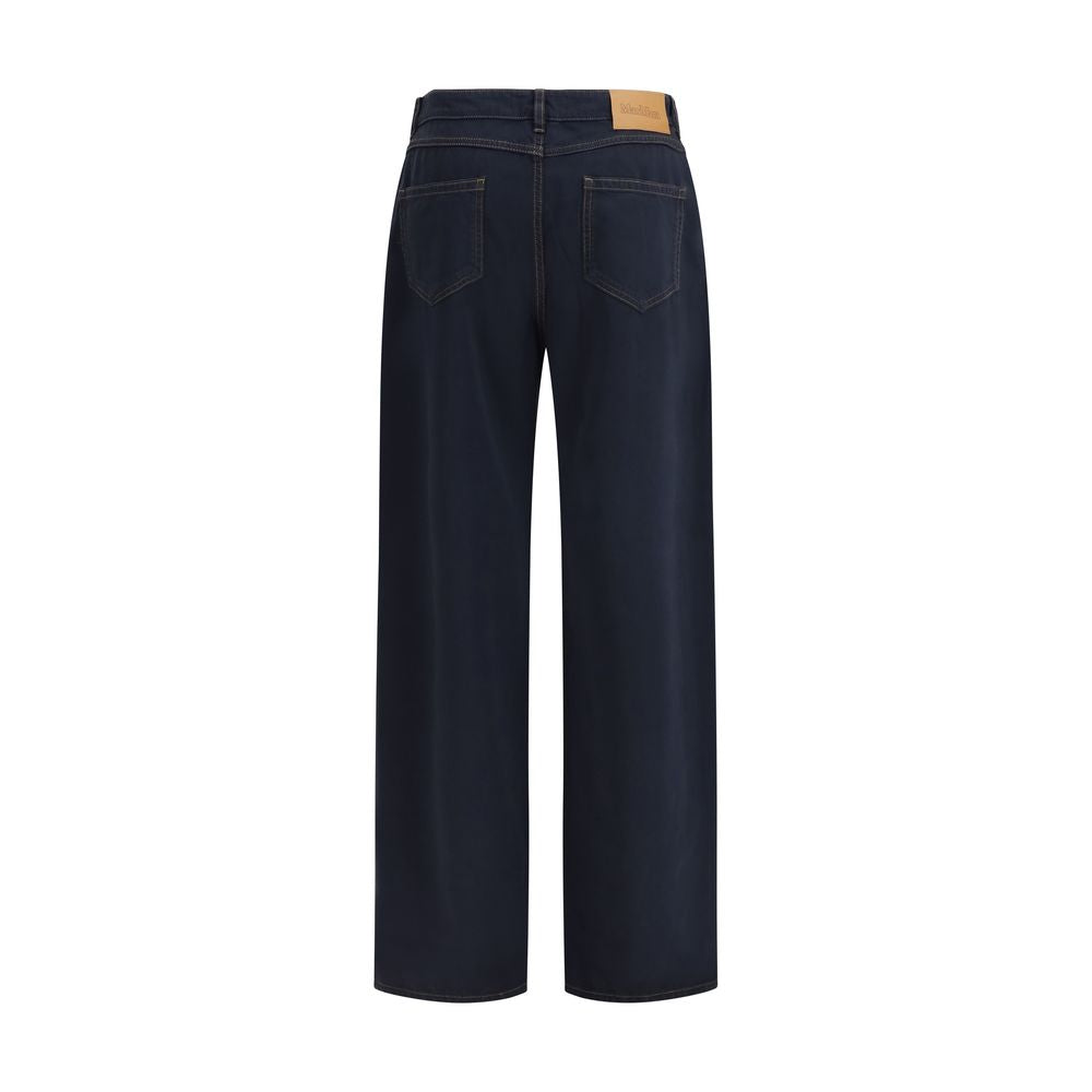 Blue Cotton Casual Pants - ventzia