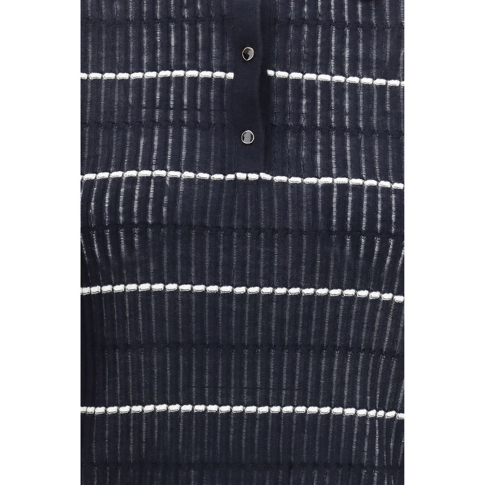 Blue Silk Polo Shirt - ventzia