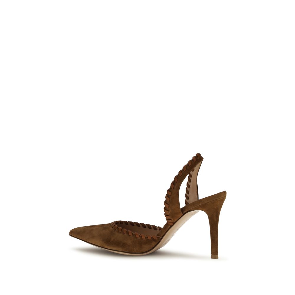 Brown Calf Leather Bos Taurus Pumps - ventzia