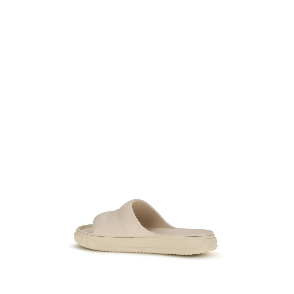 Beige Rubber Sandals - ventzia