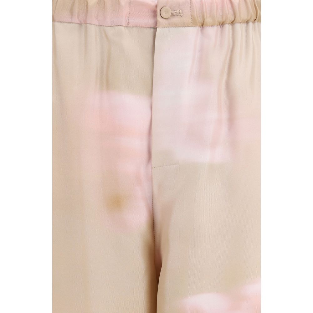 Multicolor Silk Casual Pants - ventzia