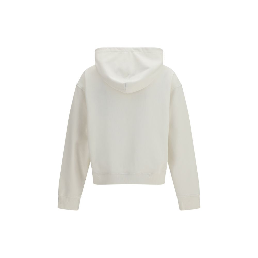 White Cotton Sweatshirt - ventzia