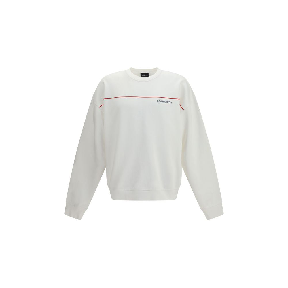 White Cotton Sweatshirt - ventzia