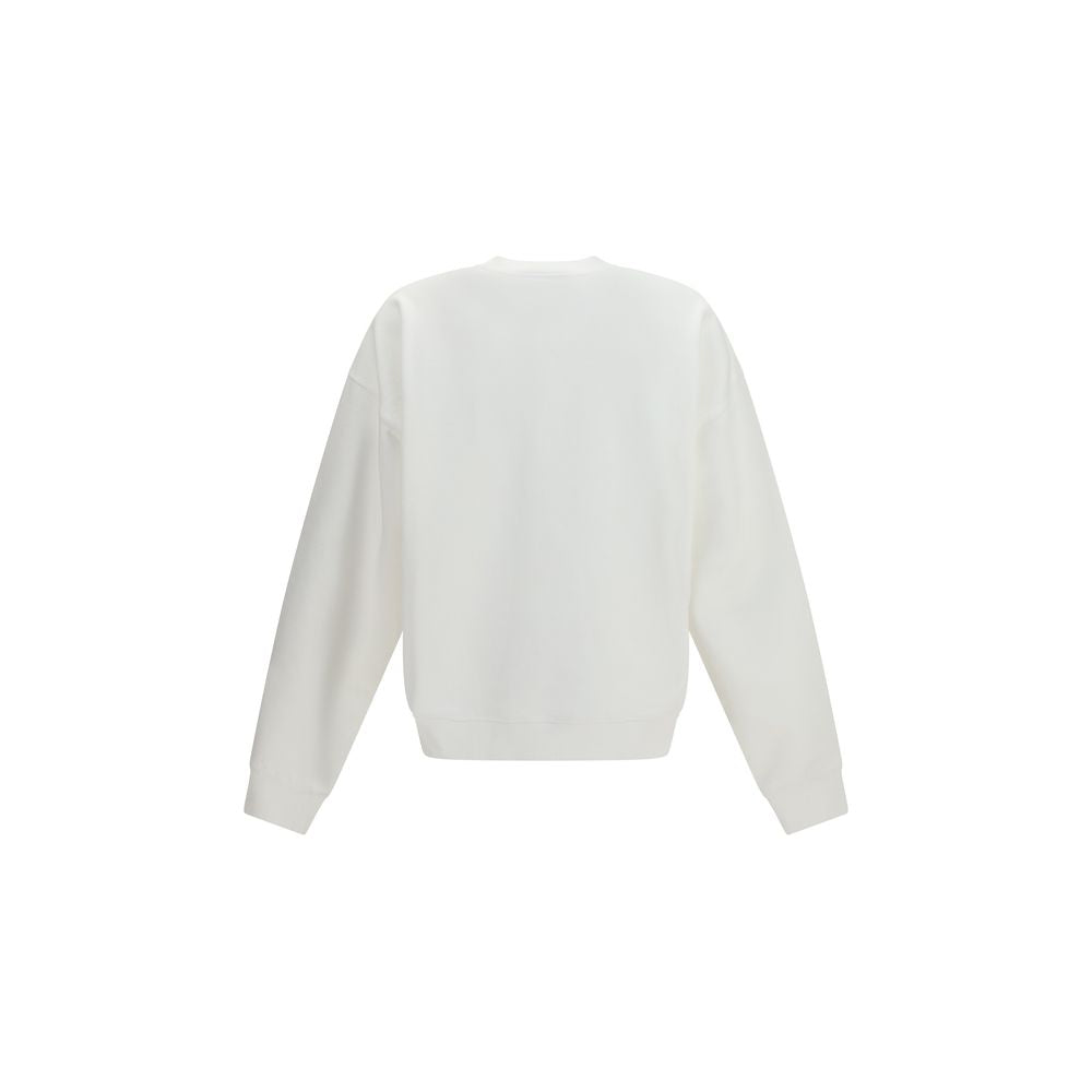 White Cotton Sweatshirt - ventzia