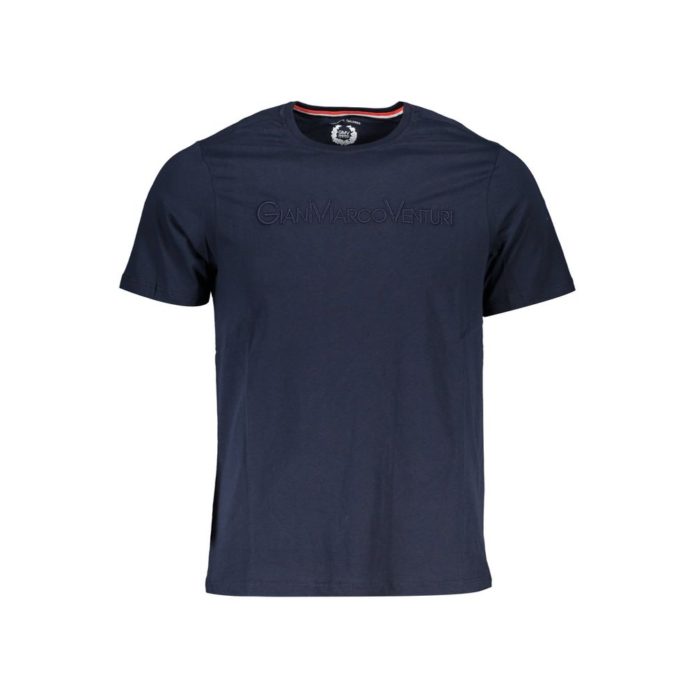 Blue Cotton Men T-Shirt - ventzia