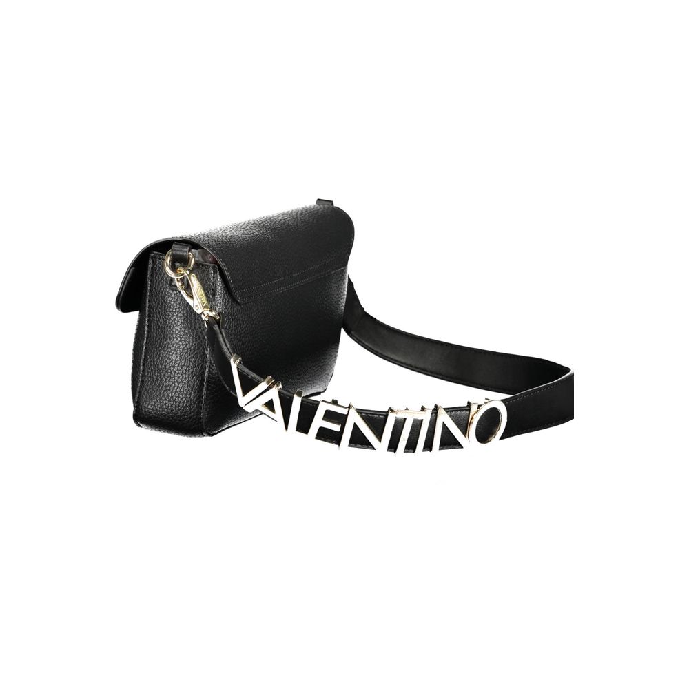 Black Polyurethane Women Handbag