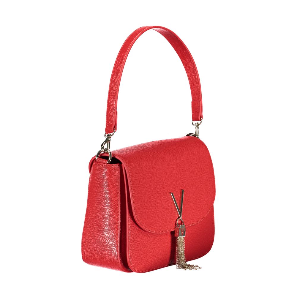 Rosso Polyurethane Women Handbag - ventzia