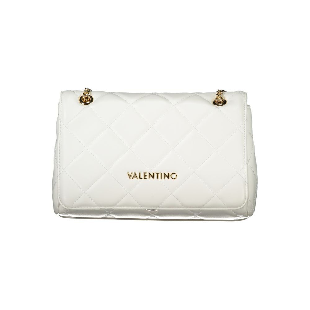 Bianco Polyurethane Women Shoulder Bag - ventzia