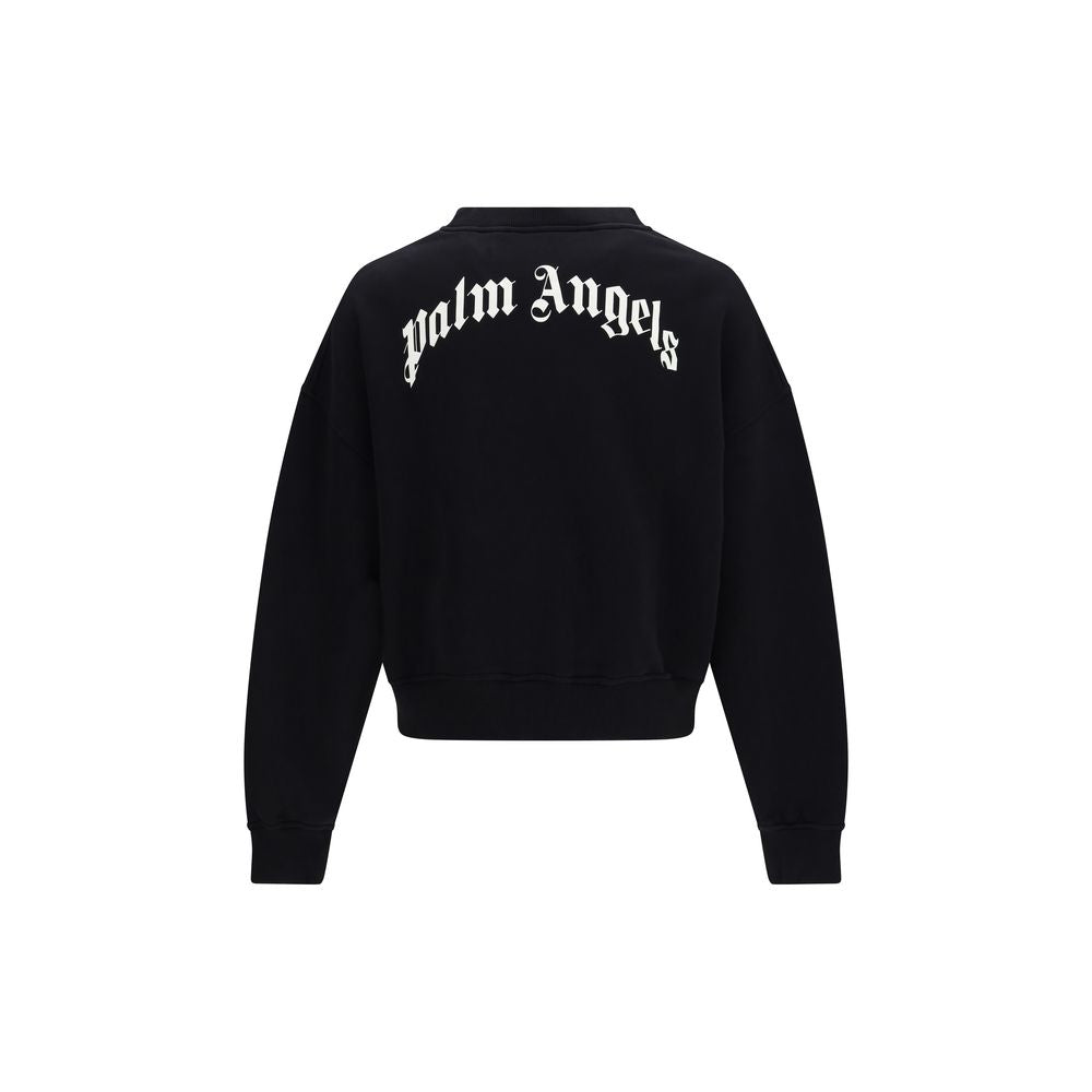 Black Cotton Sweatshirt - ventzia
