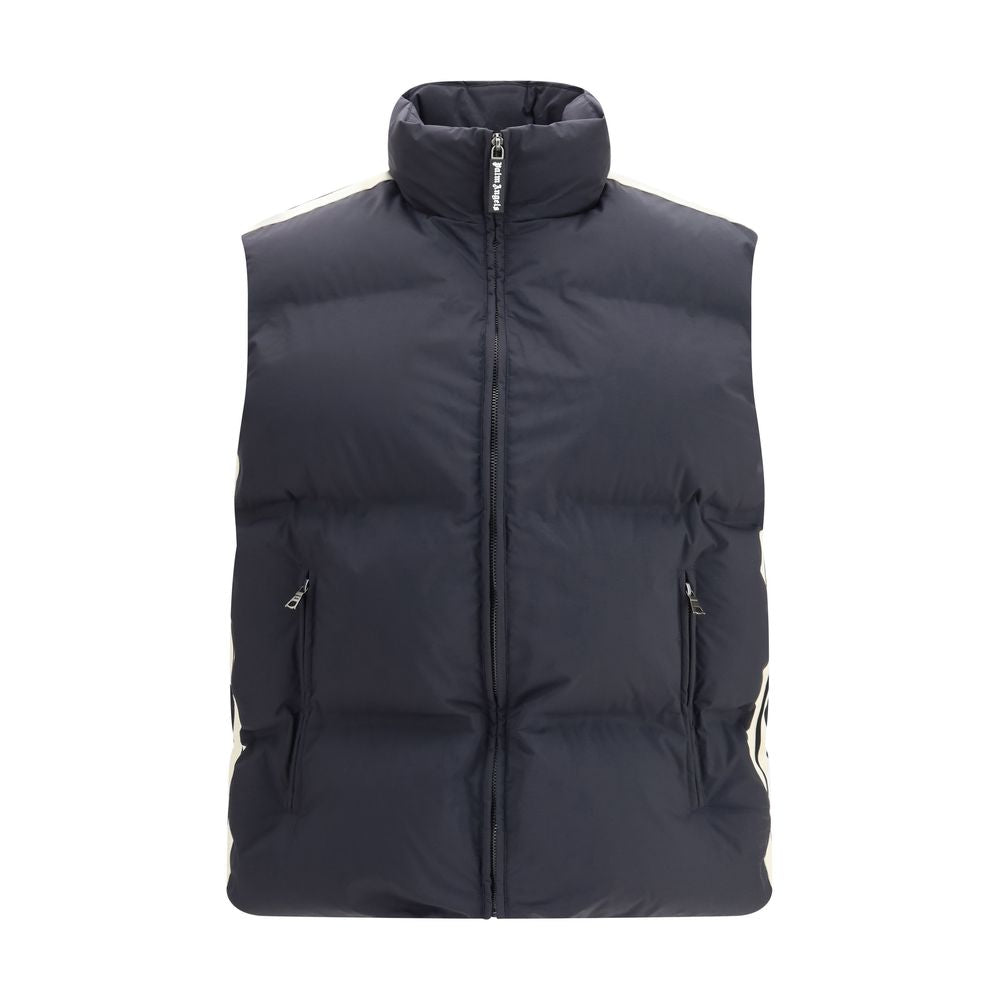 Black Polyamide Sleveless Jacket - ventzia